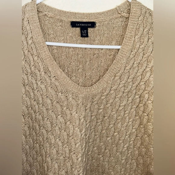 Lands End sweater Sparkly tan - Picture 13 of 13